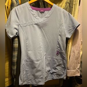 Ceil blue Carhartt scrub top